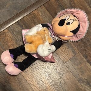 Disney Minnie Mouse Plush in Pink Outfit with Hat